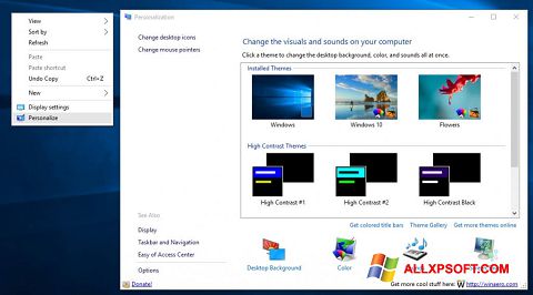 Capture d'écran Personalization Panel pour Windows XP