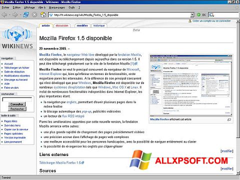 Télécharger Mozilla Firefox pour Windows XP (32/64 bit) en Français