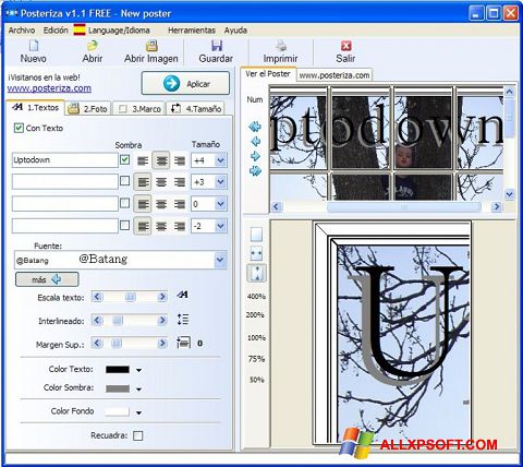 Capture d'écran Posteriza pour Windows XP