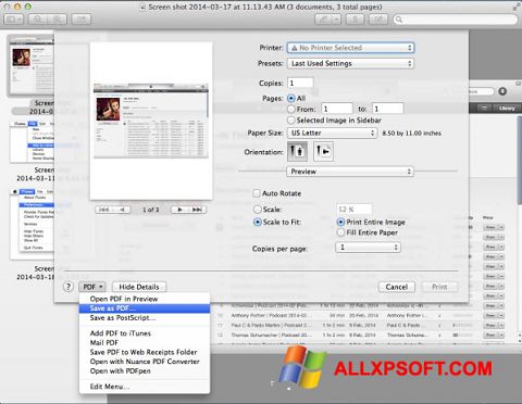 Capture d'écran PDF Combine pour Windows XP