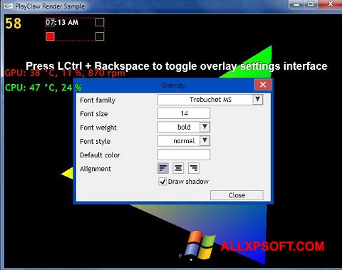 Capture d'écran PlayClaw pour Windows XP