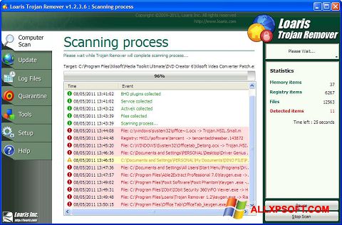 Capture d'écran Trojan Remover pour Windows XP