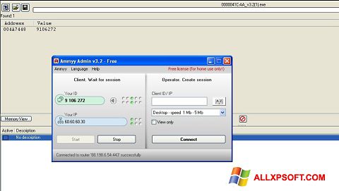 Capture d'écran Ammyy Admin pour Windows XP