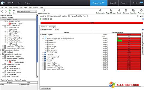 Capture d'écran SoapUI pour Windows XP