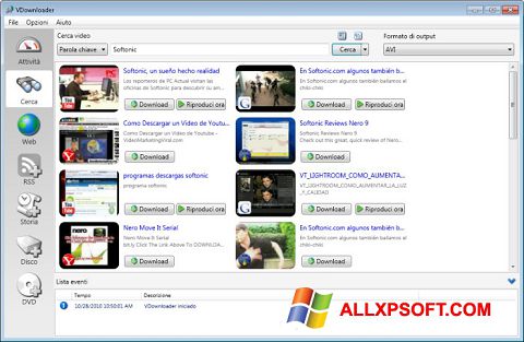 Capture d'écran VDownloader pour Windows XP
