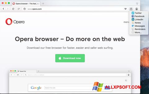 Capture d'écran Opera Turbo pour Windows XP