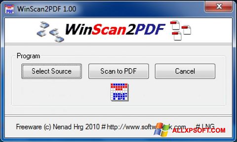 Capture d'écran WinScan2PDF pour Windows XP