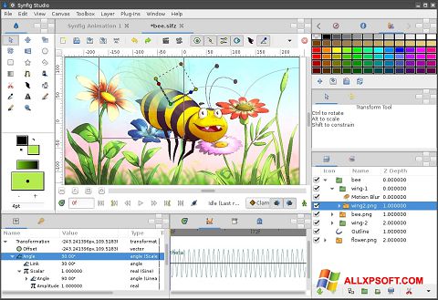 Capture d'écran Synfig Studio pour Windows XP