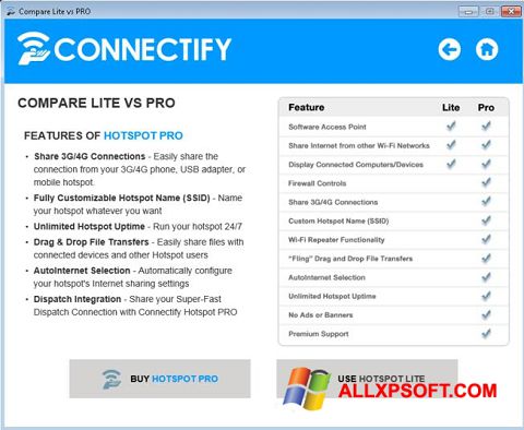 Capture d'écran Connectify Beta pour Windows XP