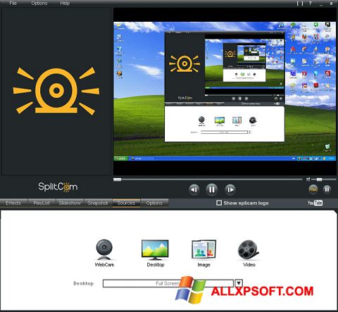 Capture d'écran SplitCam pour Windows XP