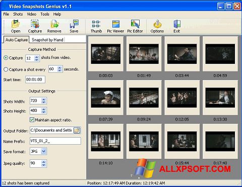Capture d'écran SnapShot pour Windows XP