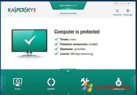 Capture d'écran Kaspersky Free Antivirus pour Windows XP