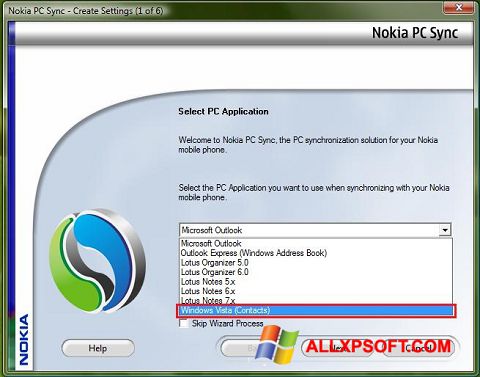 Capture d'écran Nokia PC Suite pour Windows XP