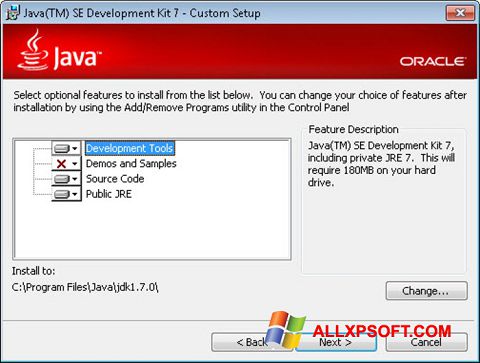 Capture d'écran Java Development Kit pour Windows XP