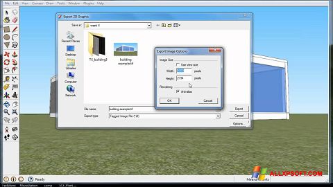 Capture d'écran Google SketchUp pour Windows XP