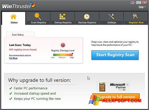 Capture d'écran WinThruster pour Windows XP