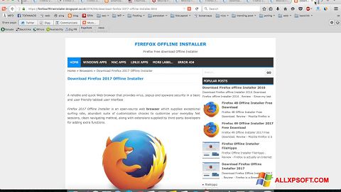 Capture d'écran Mozilla Firefox Offline Installer pour Windows XP