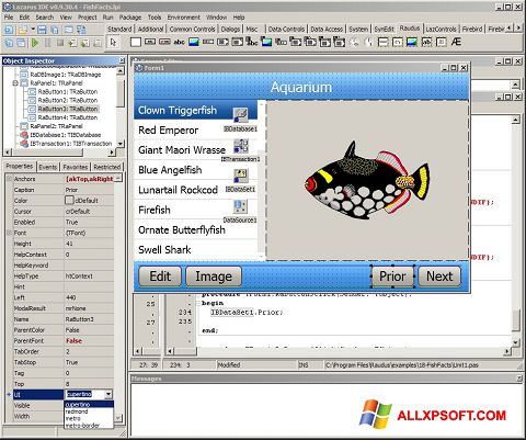 Capture d'écran Lazarus pour Windows XP