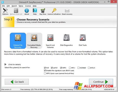 Capture d'écran EasyRecovery Professional pour Windows XP