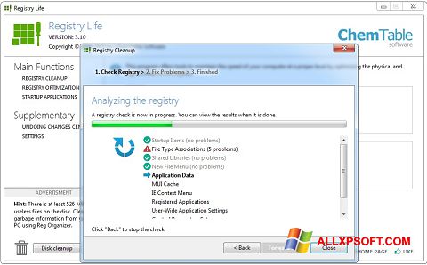 Capture d'écran Registry Life pour Windows XP