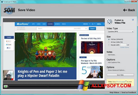 Capture d'écran Screencast-O-Matic pour Windows XP