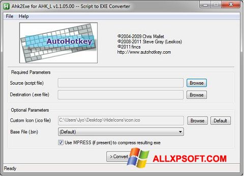 Capture d'écran AutoHotkey pour Windows XP