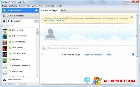 Capture d'écran Skype Beta pour Windows XP