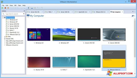 Capture d'écran VMware Workstation pour Windows XP