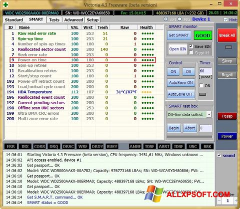 Capture d'écran Victoria pour Windows XP