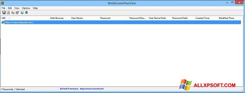 Capture d'écran WebBrowserPassView pour Windows XP