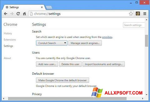 Capture d'écran Chrome Cleanup Tool pour Windows XP