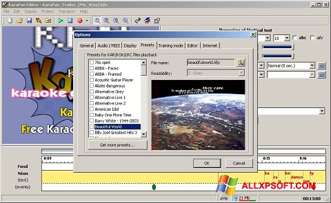 Capture d'écran KaraFun pour Windows XP