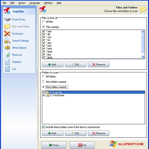Capture d'écran DupKiller pour Windows XP