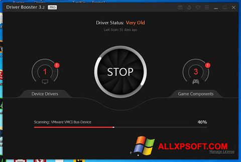 Capture d'écran Driver Booster pour Windows XP