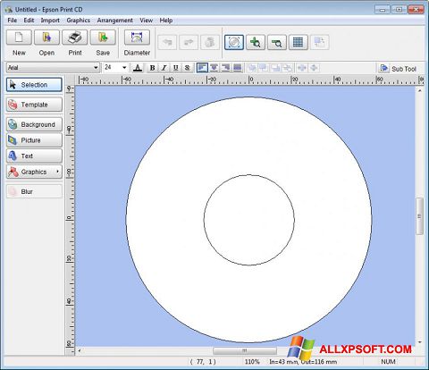 Capture d'écran EPSON Print CD pour Windows XP