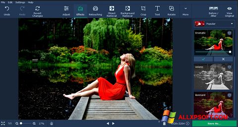 Capture d'écran Movavi Photo Editor pour Windows XP