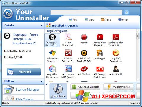 Capture d'écran Your Uninstaller pour Windows XP