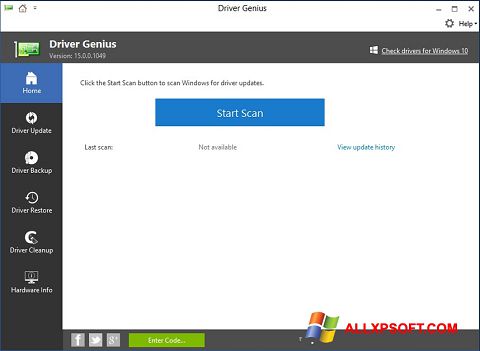 Capture d'écran DriverScanner pour Windows XP