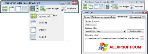 Capture d'écran Free Screen Video Recorder pour Windows XP