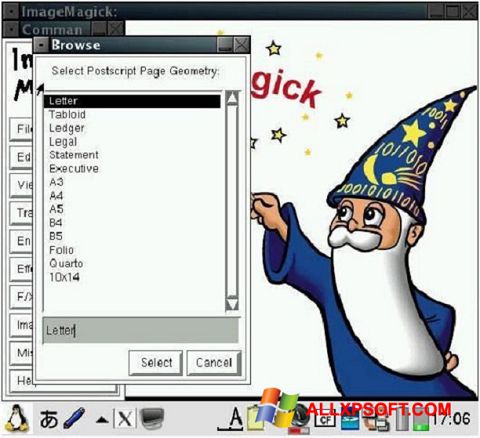 Capture d'écran ImageMagick pour Windows XP