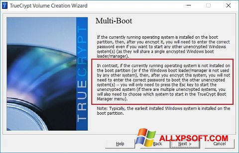 Capture d'écran MultiBoot pour Windows XP