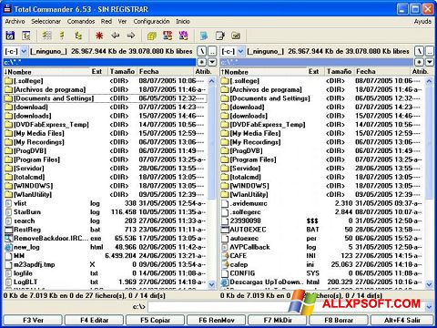 Capture d'écran Total Commander pour Windows XP