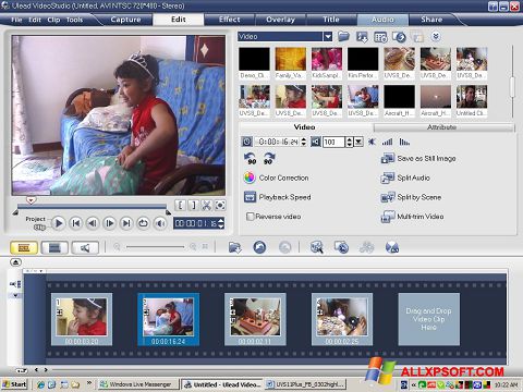 Capture d'écran Ulead VideoStudio pour Windows XP