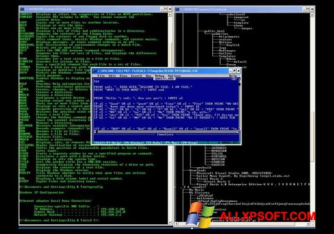 Capture d'écran QBasic pour Windows XP