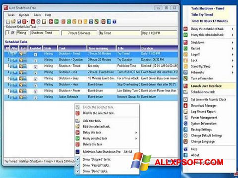 Capture d'écran Auto ShutDown pour Windows XP