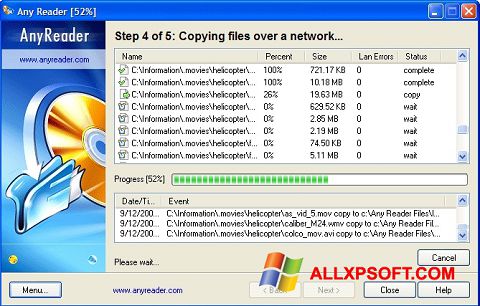 Capture d'écran AnyReader pour Windows XP